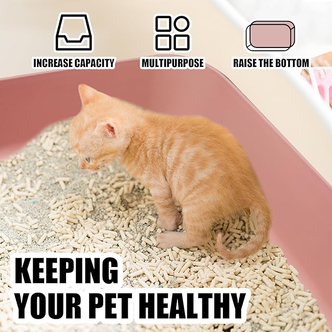 5PCS Small Litter Box, Plastic Kitten Litter Box, 13.9 x 9.8 x 3 Inch Open - Image 5