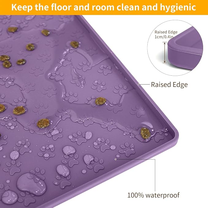 Ptlom Dog Food Mat Waterproof Pet Bowl Mats - Image 6