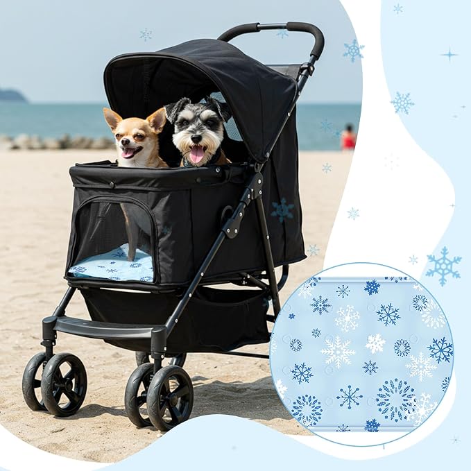 Nuanchu Dog Stroller Cooling Mat Waterproof Outdoor Pet Cooling Mat Washable - Image 6