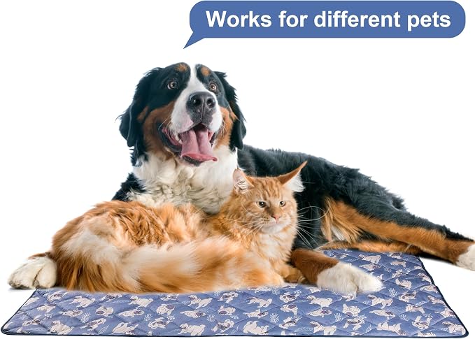 Dog Cooling Mat, Washable Dogs Cats Pet Non-Toxic Cooling Pads Summer Sleeping - Image 7