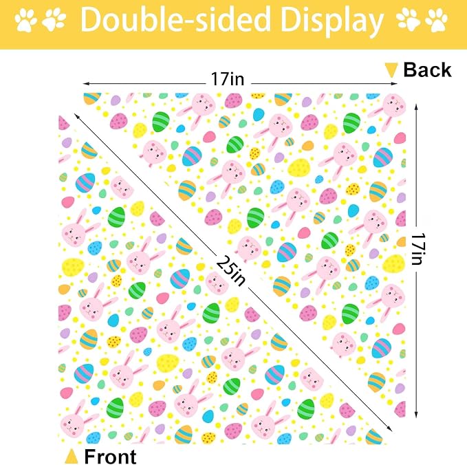 Easter Dog Bandana, 2 Pack Adjustable Holiday Party Pets Rabbit Easter Egg - Image 5