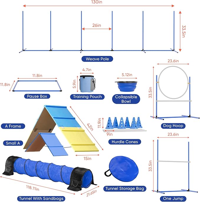 FetchFlow Dog Agility Training Equipment – Complete Backyard Agility Course Set - Image 4