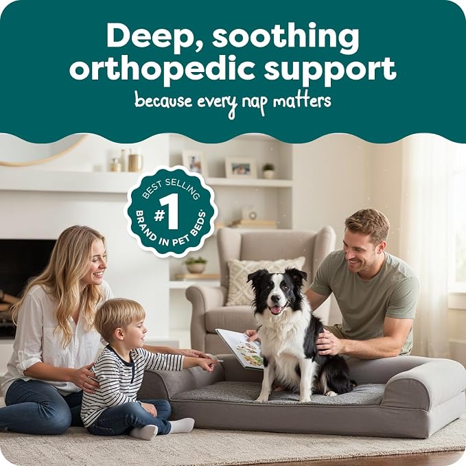 Furhaven Orthopedic Dog Bed for Large/Medium Dogs w/ Removable Bolsters & - Image 2