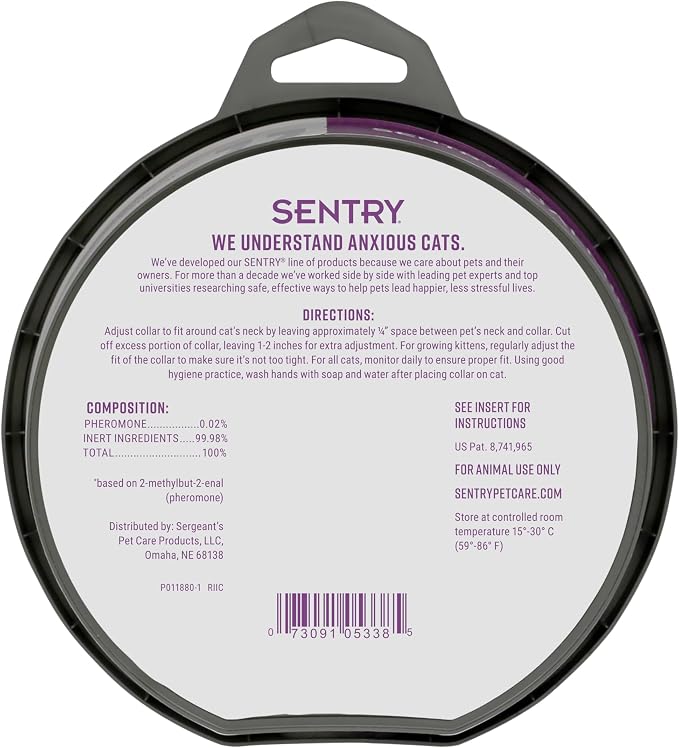 Sentry Calming Collar for Cats, Long-Lasting Pheromone Collar Helps Calm Cats - Image 2