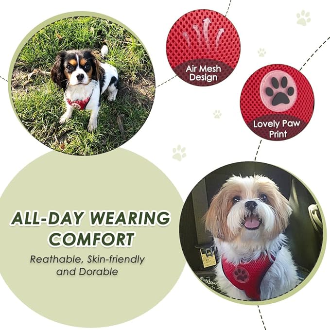 SlowTon Dog Seat Belt Harness for Car, Dog Car Harness Adjustable Mesh - Image 3