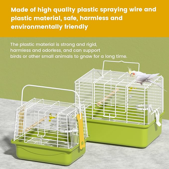 Small Bird cage, Travel Cage for Birds and Small Animals, Parakeet cage - Image 5