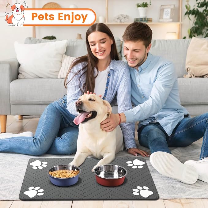 Pet Feeding Mat-Absorbent Pet Placemat - Image 8