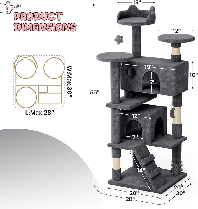 MoNiBloom 54 Inch Cat Tree Tower - Image 2