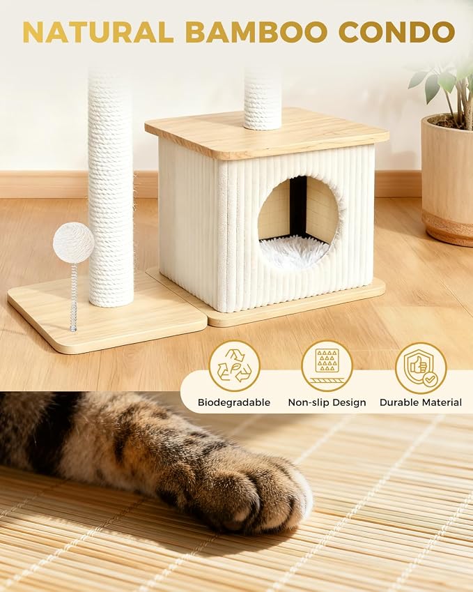 Modern Cat Tree for Indoor Cats, Nordic Loft Style, Wooden Cat Tower - Image 4