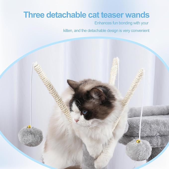 Hey-brother Cat Tree Tower, Scratching Posts - Image 2
