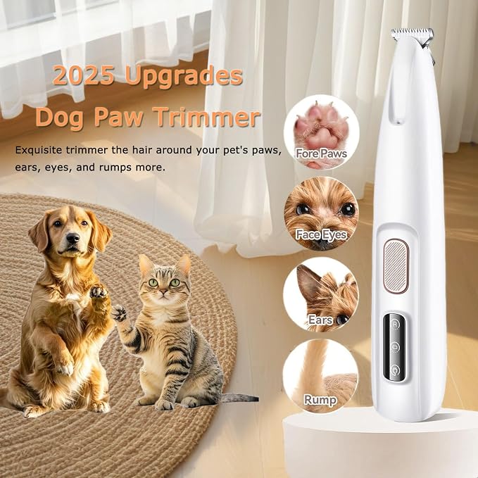 1PC Dog Paw Trimmer with LED Light, 35dB Low Noise Precision Pet Paw Trimmer - Image 4