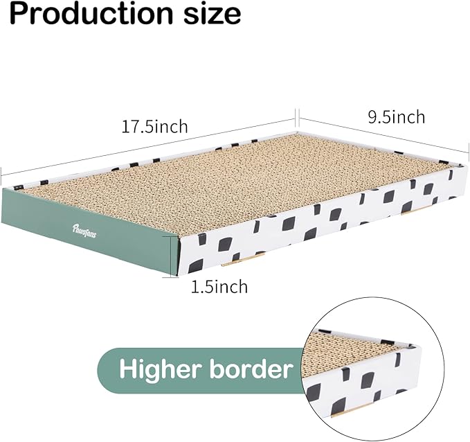 PAWSFANS Cat Scratcher Cardboard Scratch Pad - Image 2
