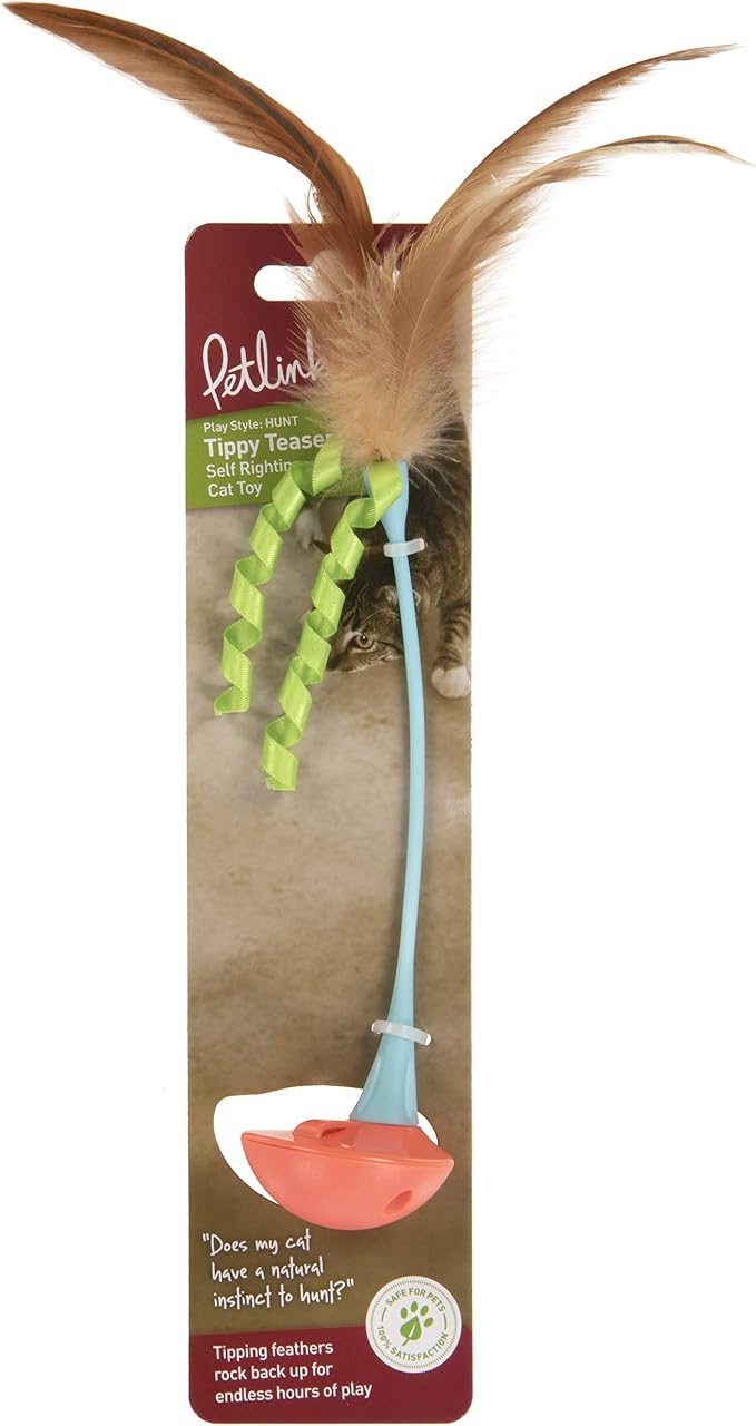 Petlinks Tippy Teaser Self Righting Feather Toy - Image 6