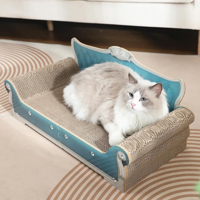 Cat Sofa Shape Scratch Pad for Large Medium Small Indoor Cats, Larger-Sized - Image 5