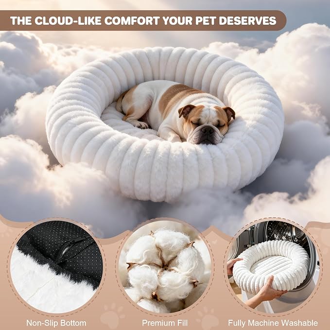 Self Warming Pet Bed, Donut Dog Bed - Image 7
