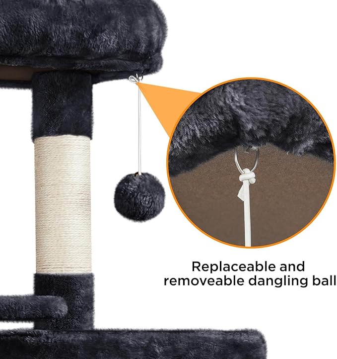 Yaheetech Cat Tree Cat Tower, 63in Multi-Level Pet Furniture - Image 7