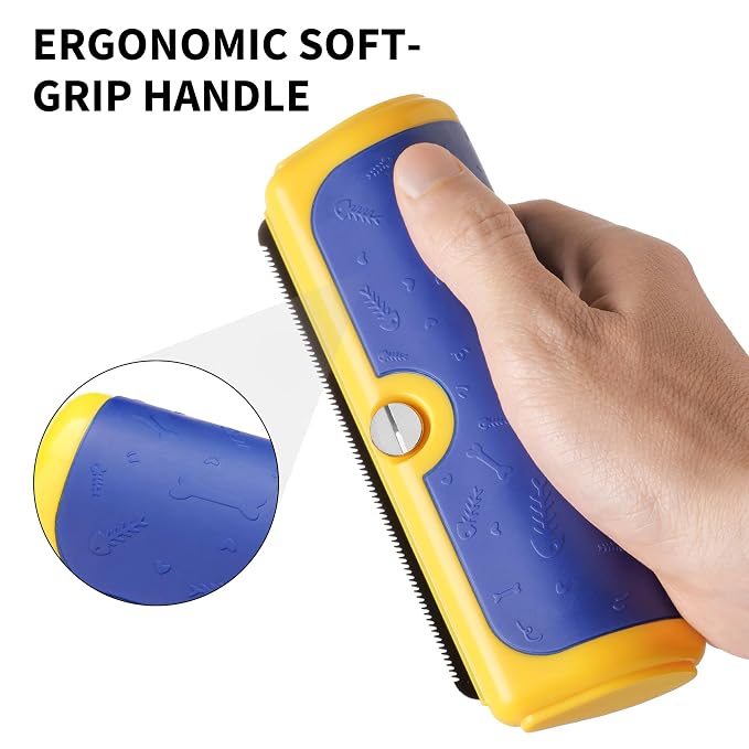 Dog Deshedding Brush & Shedding Blade, Everyday Undercoat Grooming Tool - Image 5