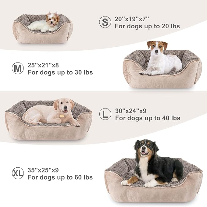 JOEJOY Rectangle Dog Bed for Large Medium Small Dogs Machine Washable Sleeping - Image 5
