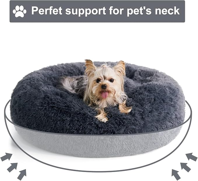 WNPETHOME Donut Dog Beds Large Sized Dog, Anti-Anxiety Caming Large Pet Bed - Image 5
