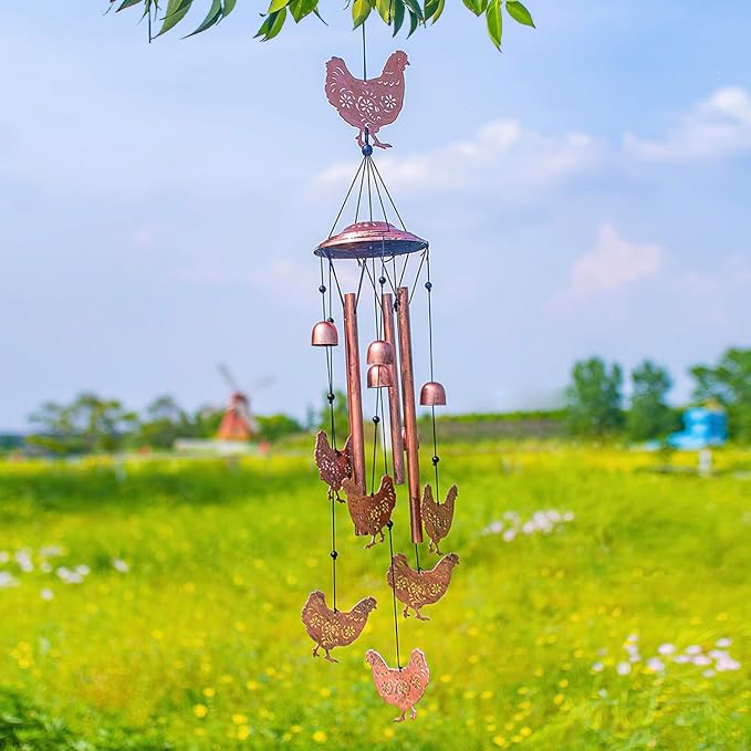 Chicken Wind Chimes for Outside, Chicken Gifts for Women/Men/Sympathy/Memorial - Image 8