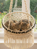 KARCEEY Macrame Cat Hammock by KARCEEYStudio