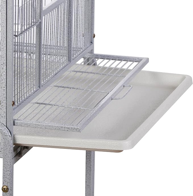 SUPER DEAL 53-Inch Rolling Bird Cage Large Wrought Iron Cage - Image 7