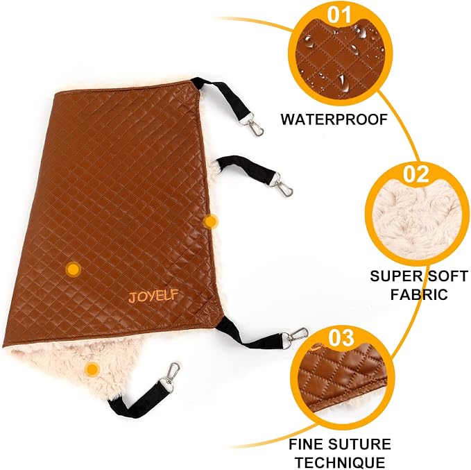 JOYELF Cat Hammock Bed, Medium Reversible Pet Cage Hammock Hanging Soft cat Bed - Image 4