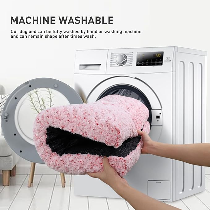 KSIIA Washable Dog Bed Deluxe Plush Dog Crate Beds Comfy Kennel Pad Anti-Slip - Image 5