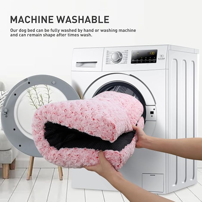 KSIIA Washable Dog Bed Deluxe Plush Dog Crate Beds Comfy Kennel Pad Anti-Slip - Image 5