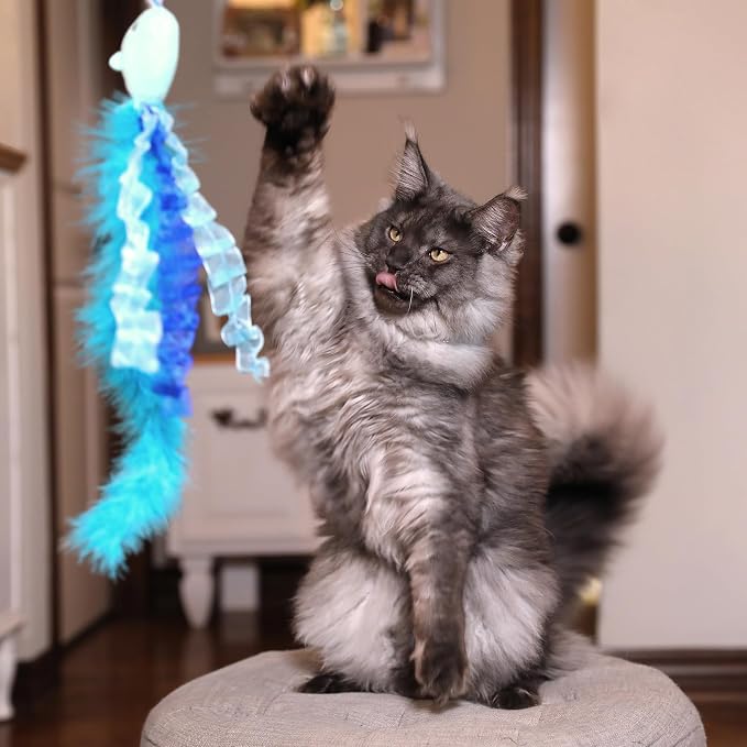 Nifty Narwhal Wand Cat Toy - Image 5