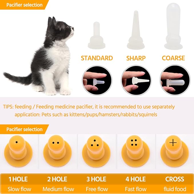 Puppy Kitten Bottle for Nursing, Newborn Baby Dog Cat Rabbit Feeding Bottles - Image 4