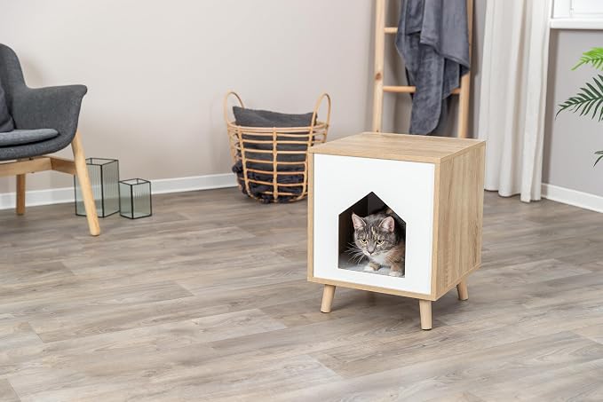 Trixie Isa Indoor Cat Condo, Modern Cat Bed Side Table & Nightstand, Cat - Image 3