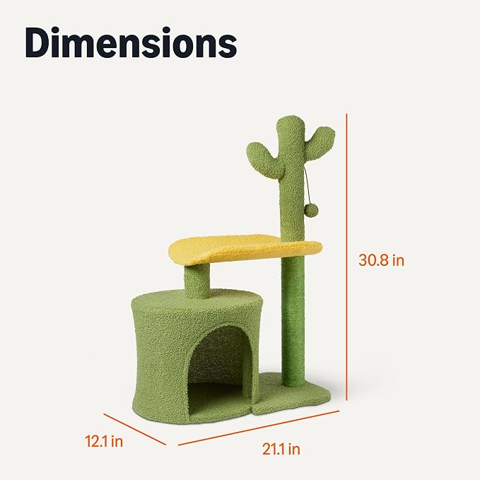 Amazon Basics Cactus Cat Tree for Indoors Cats& Kittens, Scratching Post - Image 5