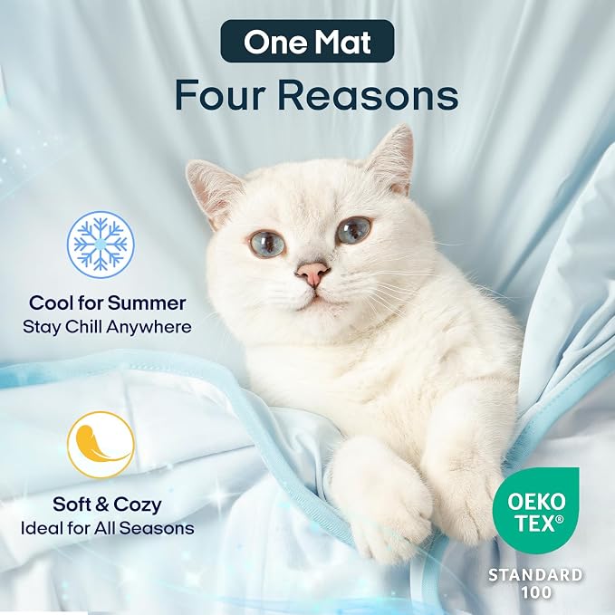 Zonli Premium Cooling Blanket for Dogs-Lightweight Fluffy Pet Throw & Bed Cover - Image 4