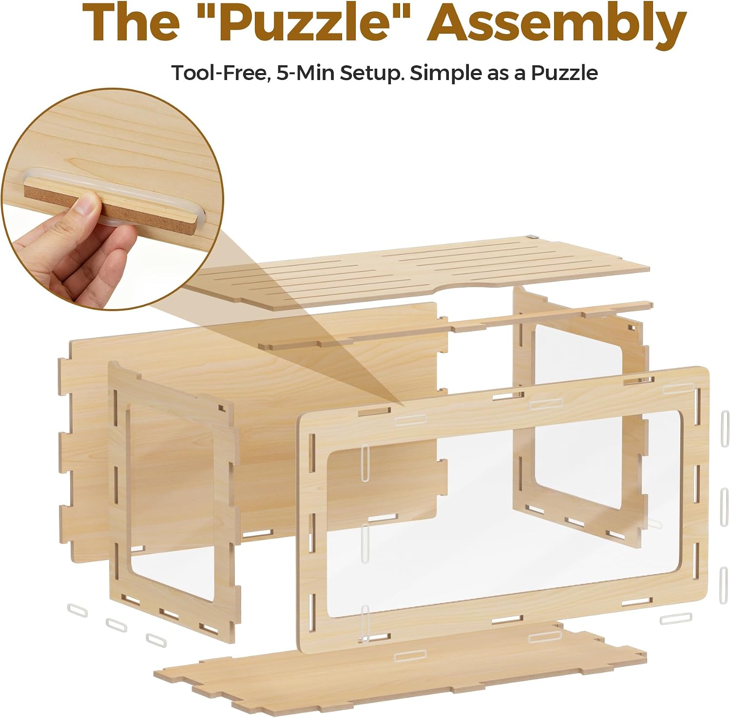 COZIWOW Wooden Hamster Cage, 32x16x16 Inch - GlobalHabitat Supply