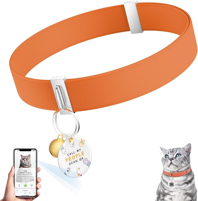 Cat Collar with Bell, Stretch Elastic Quick Release, Modifiable Pet Online by Sucegi