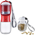 Dog Water Bottle with Food Container, Travel Puppy Water Bowl, Portable Pet by Cibaabo