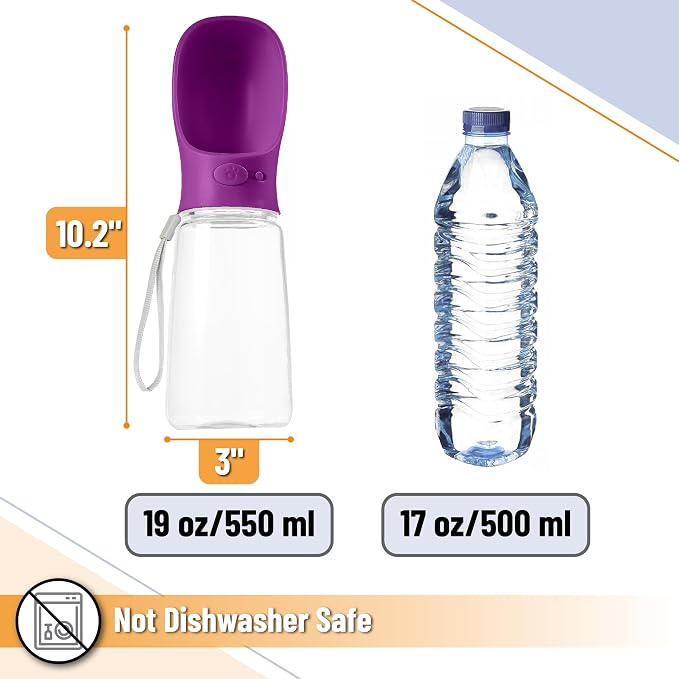 Mr. Pen Portable Dog Water Bottle, 19 oz, Travel Dog Water Bottle Dispenser - Image 3