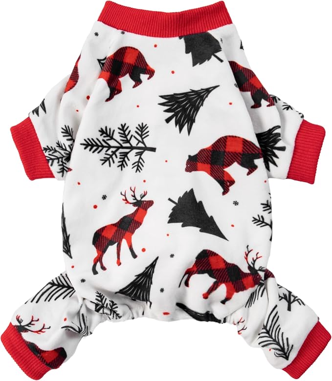 Fitwarm Reindeer Dog Christmas Pajamas, Winter Doggy Clothes by Fitwarm