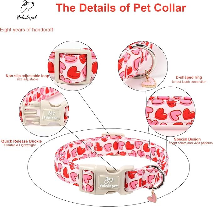 Valentines Dog Collar for Large Dogs - Image 3