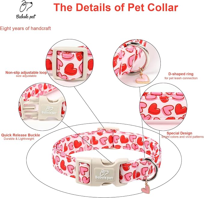 Valentines Dog Collar for Small Dogs - Image 3