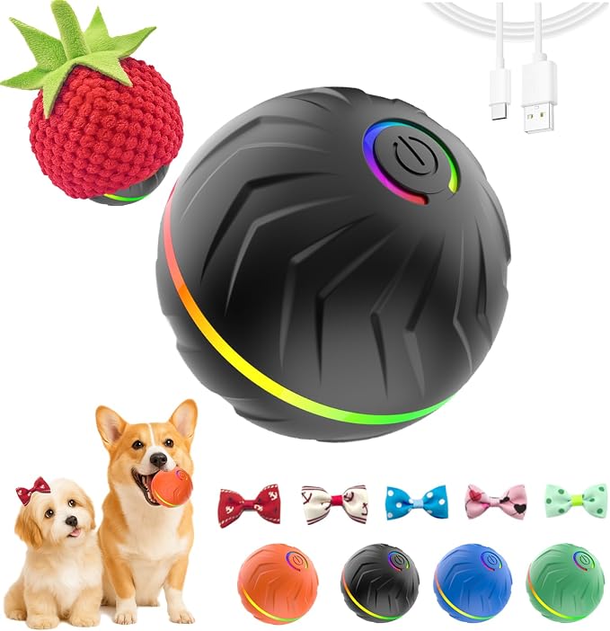 2026 T01 Interactive Dog Toys, Vibrating Dog Ball Motion Activated Dog Toy by Unknown