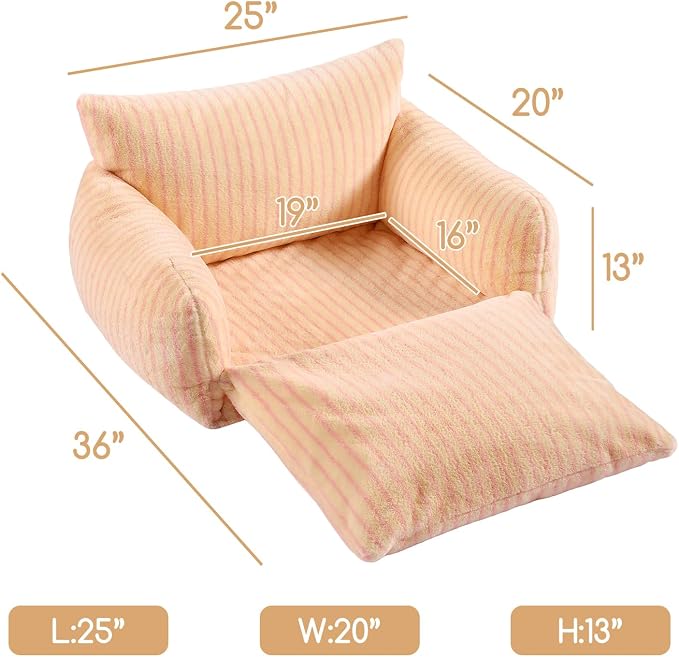 Hollypet Cat Bed Fluffy Plush Mutifuctional Double-Layer Soft Pet Couch - Image 3