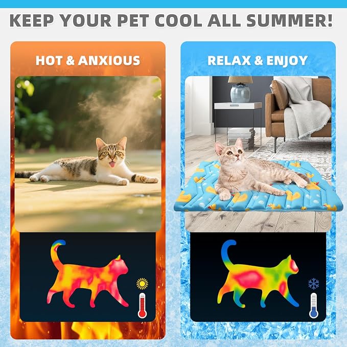 KOOLTAIL Dog Cooling Mat, Upgraded Two Sided Cooling Pad - Image 2