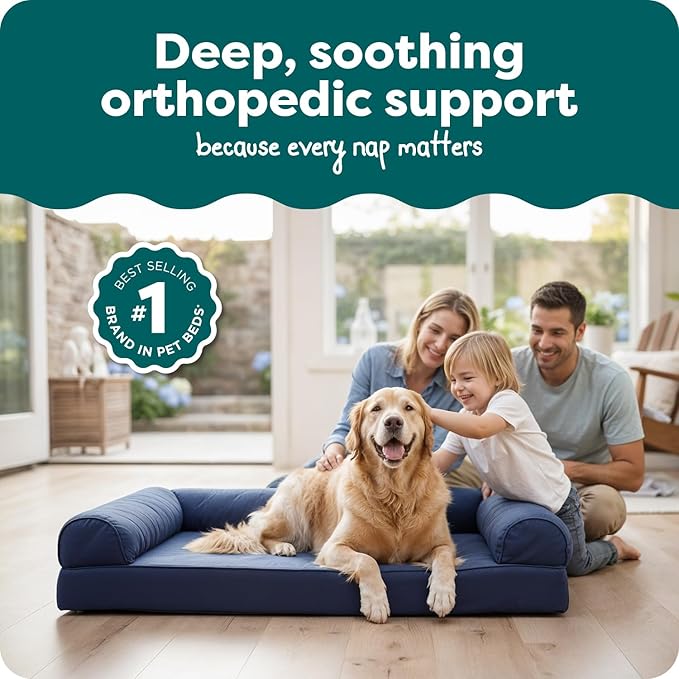 Furhaven Orthopedic Dog Bed for Large Dogs w/ Removable Bolsters & Washable - Image 2