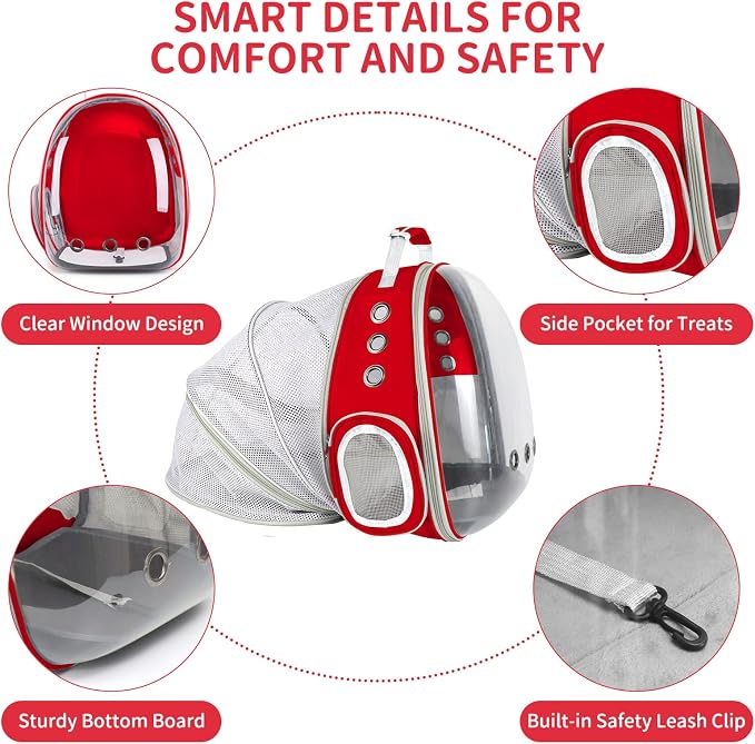 Cat Backpack Carrier, Back Expandable Pet Backpack - Image 5