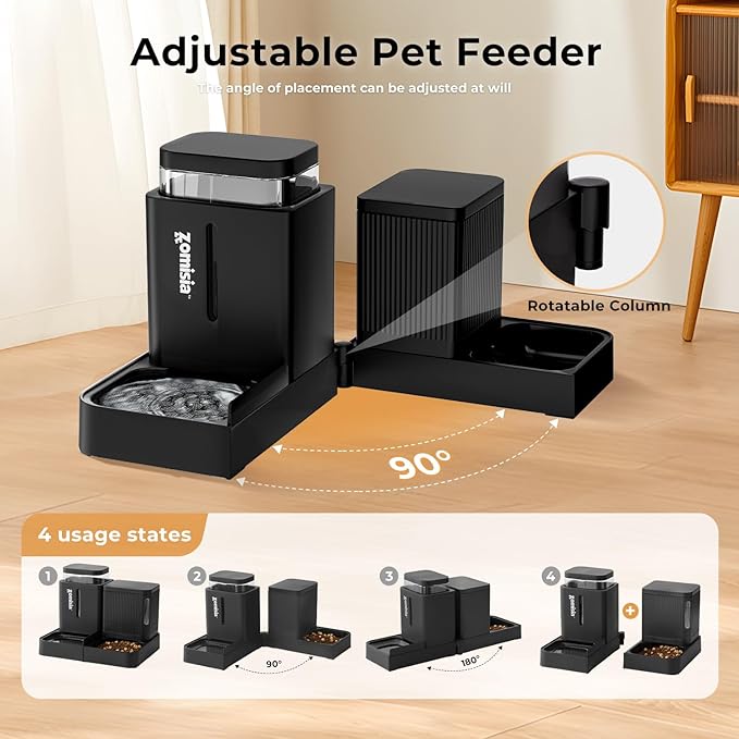 Gravity Cat Feeder and Water Dispenser, 2 in 1 Automatic Cat Feeder - Image 3