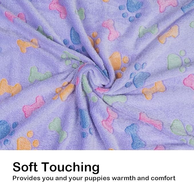 Dono 1 Pack 3 Dog Blankets, Soft Fluffy Fleece Pet Blanket Warm Sleep Mat Paw - Image 5