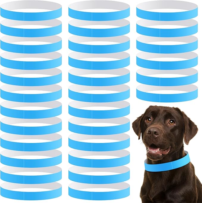 500 Count 20inch Adjustable Paper Dog Collars by Clysee