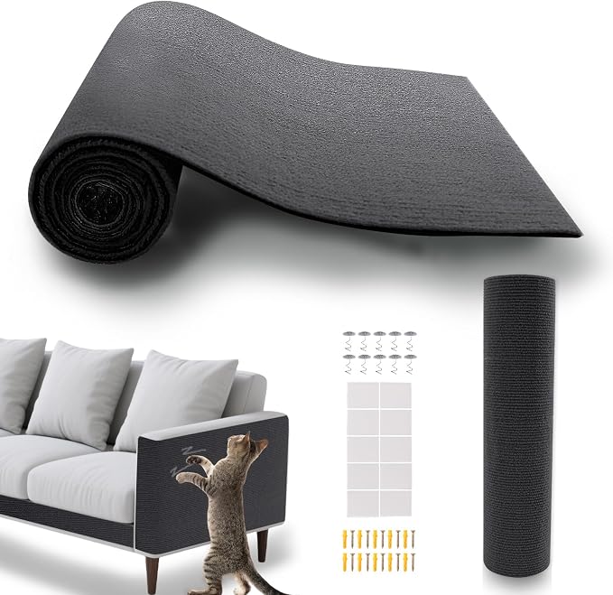 ASENKU Cat Scratch Furniture Protector, Trimmable Self-Adhesive Couch Protector by ASENKU